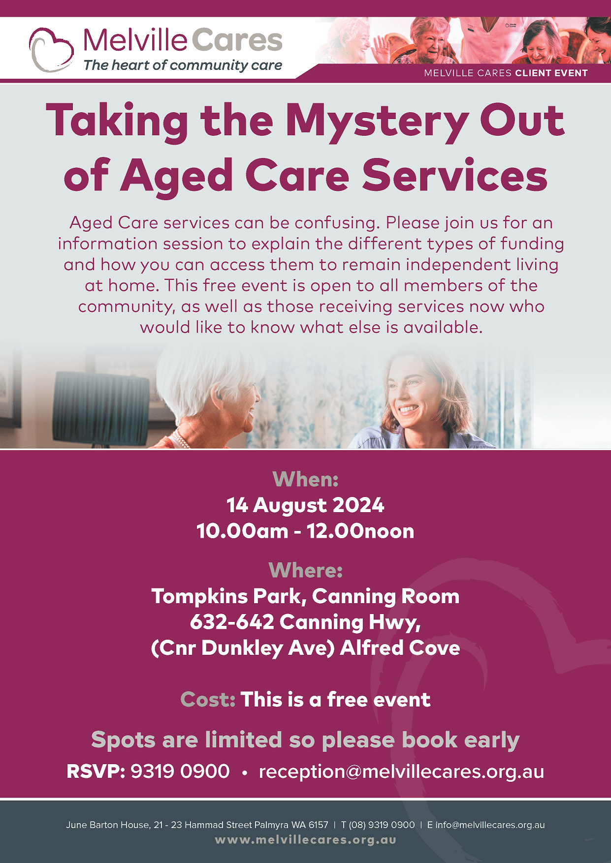 Taking the Mystery Out of Aged Care Services flyer